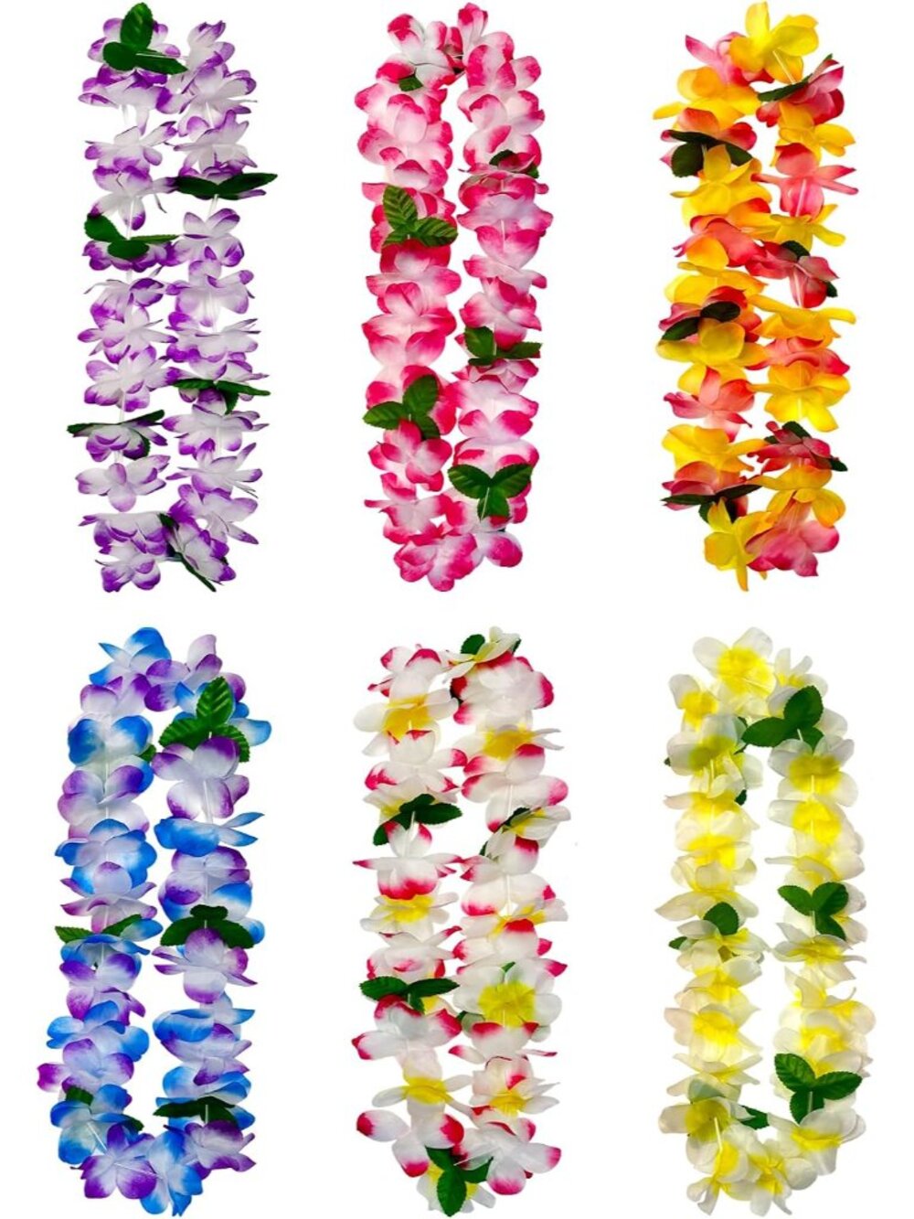 6 Counts Hawaiian Leis Bulk,leis for luau party,hawaiian leis for adults,beach p